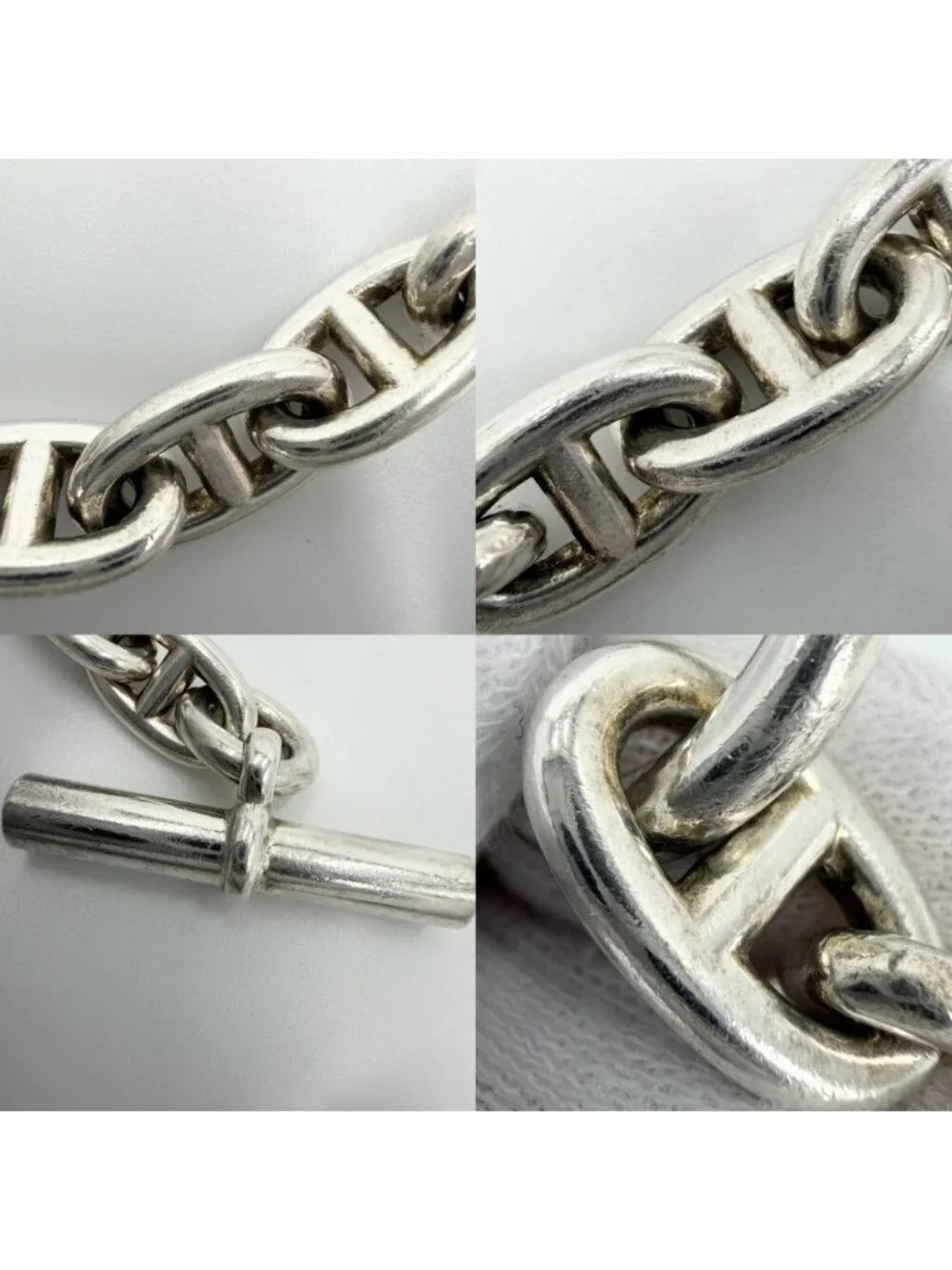 Hermes Bracelet Chaine D'ancre MM 15 Pieces Silver 925 Sterling